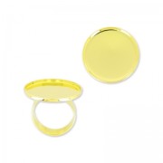 Raw setting ring base with 18mm setting fine Gold plated x1|raw }}