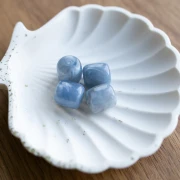 16x14 mm translucent resin tube beads - Blue grey marbled x4