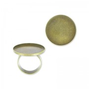 Raw setting ring base with 18mm setting Bronze tone  x1|raw }}