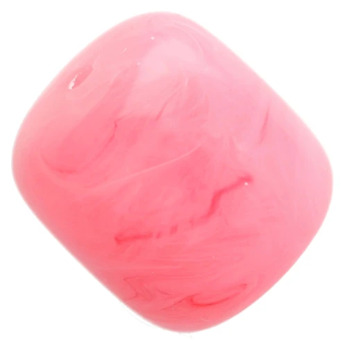 16x14 mm translucent resin tube beads - Dark pink marbled x4