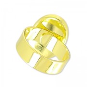 Raw setting ring base with 18x13mm setting fine Gold plated x1