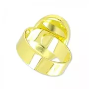 Raw setting ring base with 18x13mm setting fine Gold plated x1