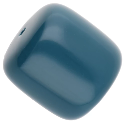 16x14 mm opaque resin tube beads - Peacock blue x4