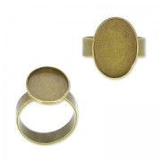 Raw setting ring base with 18x13mm setting Bronze tone  x1|raw }}