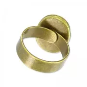 Raw setting ring base with 18x13mm setting Bronze tone x1