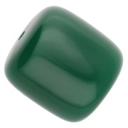 Opaque resin tube beads 16x14 mm - Emerald Green x4|raw }}