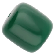 16x14 mm opaque resin tube beads - Emerald green x4