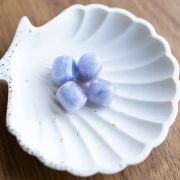 16x14 mm opaque resin tube beads - Marbled glacier grey x4