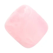 Tube beads 12x11 mm in translucent resin - Light pink marbled x6