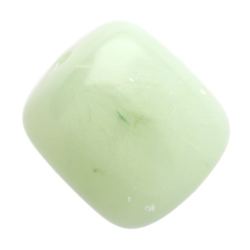 Translucent resin tube beads 12x11 mm - Marbled lichen x6