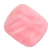 Dark pink - Perles tubes en résine translucide 12x11 mm - Rose foncé marbré x6 Perles tubes en résine translucide 12x11 mm - Rose foncé marbré x6