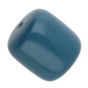 Opaque resin tube beads 12x11 mm - Peacock blue x6|raw }}