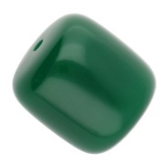 Opaque resin tube beads 12x11 mm - Emerald Green x6|raw }}