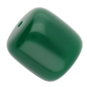 Tube beads 12x11 mm in opaque resin - Emerald Green x6