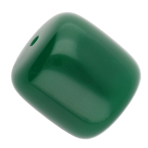 Tube beads 12x11 mm in opaque resin - Emerald Green x6