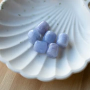 Opaque resin tube beads 12x11 mm - Marbled glacier grey x6