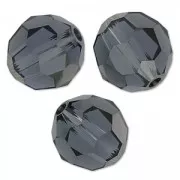 Round beads PureCrystal 5000 6 mm - Graphite x6