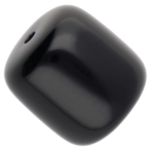 Opaque resin tube beads 12x11 mm - Black x6