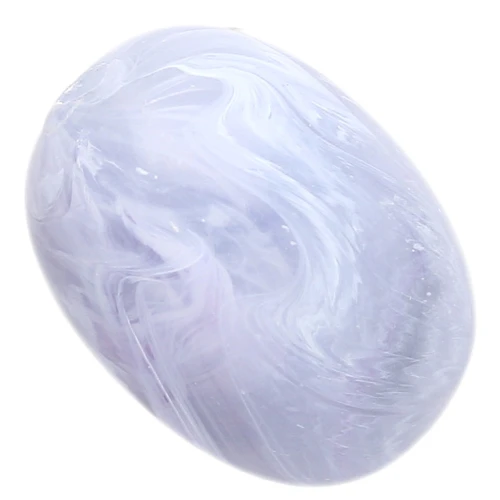21x15 mm olive bead in opaque resin - Marbled glacier grey x1
