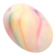 21x15 mm olive bead in opaque resin - Marbled Multicolored Pearl x1|raw }}
