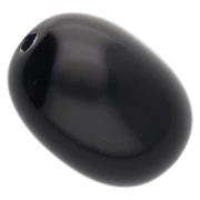 21x15 mm olive bead in opaque resin - Black x1
