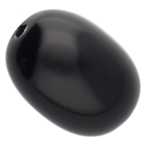 21x15 mm olive bead in opaque resin - Black x1