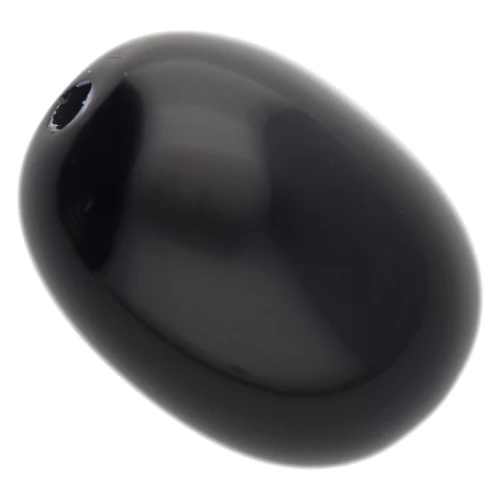 21x15 mm olive bead in opaque resin - Black x1