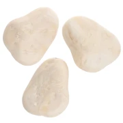 Textured 29x24 mm flat irregular bead in opaque resin - Cream marbled x1