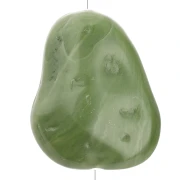Textured 29x24 mm flat irregular bead in opaque resin - Khaki marbled x1