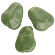 Textured 29x24 mm flat irregular bead in opaque resin - Khaki marbled x1