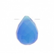 Faceted drop 6x9mm Aqua Calcedoine x1|raw }}