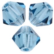 Preciosa Bicone Beads - Rondelle Bead 5 mm - Malibu Blue x12