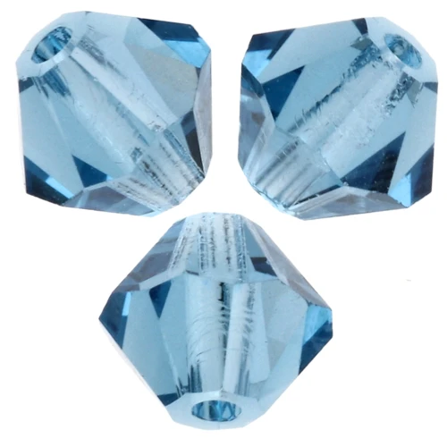 Preciosa Bicone Beads - Rondelle Bead 5 mm - Malibu Blue x12