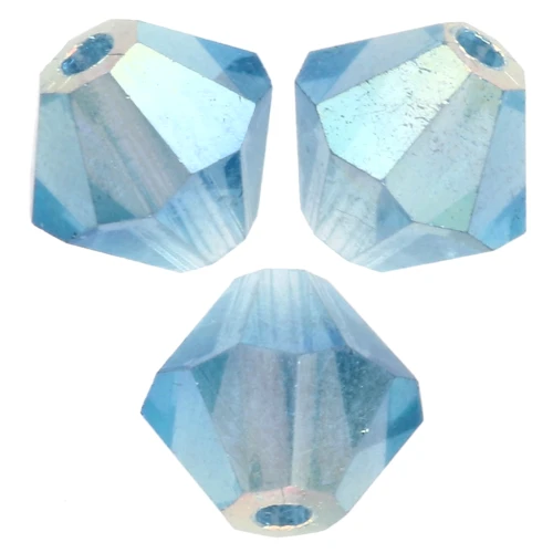 Preciosa Bicone Beads - Rondelle Bead 6 mm - Malibu Blue x12