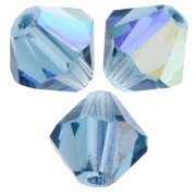 Bicone beads Preciosa - Rondelle Bead 5 mm - Malibu Blue AB 2X x12