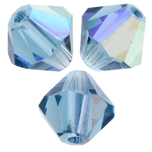 Bicone beads Preciosa - Rondelle Bead 5 mm - Malibu Blue AB 2X x12