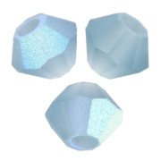 Bicone beads Preciosa - Rondelle Bead 3 mm - Malibu Blue AB Matt x30|raw }}