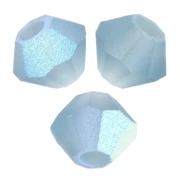 Bicone beads Preciosa - Rondelle Bead 3 mm - Malibu Blue AB Matt x30