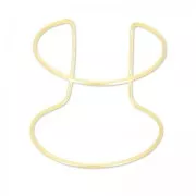 Cuff Wire bracelet 54mm fine Gold plated x1