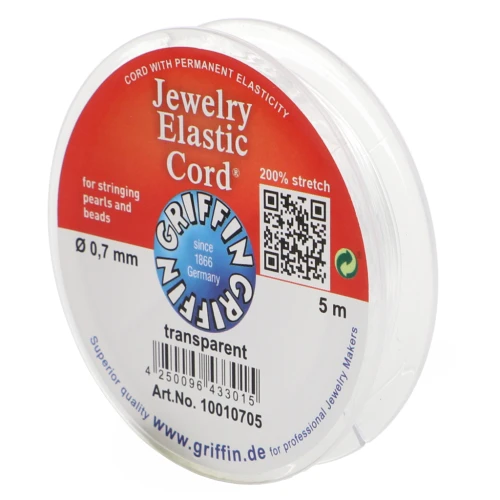 0.7 mm Stretch Magic Elastic Cord - Transparent x5m