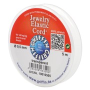 0.5 mm Stretch Magic Elastic Cord - Transparent x5m|raw }}