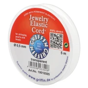 0.5 mm Stretch Magic Elastic Cord - Transparent x5m