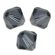 PureCrystal Crystal Bicones 3mm Graphite x50