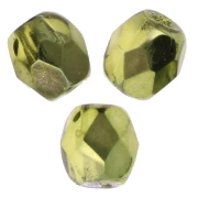 Facets 3 mm - Crystal Olive Metallic Ice x50