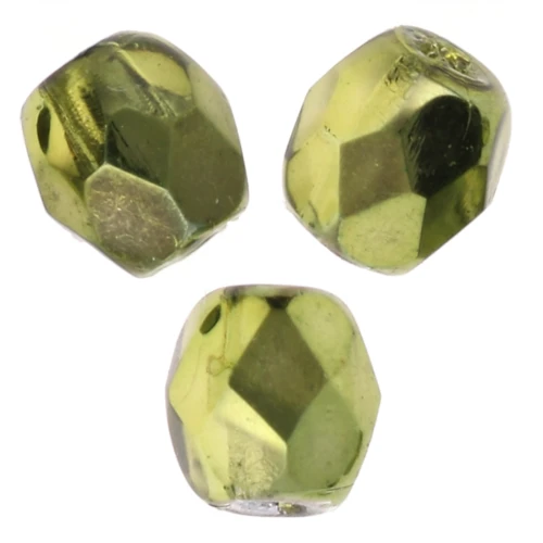 Facets 3 mm - Crystal Olive Metallic Ice x50