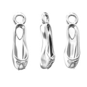 925 Sterling Silver ballerina charm  14.5mm x1|raw }}