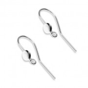 Earhook for 17 mm and disk 4,5mm  925 silver x2|raw }}