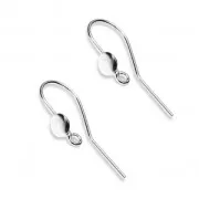 Earhook for 17 mm and disk 4,5mm  925 silver x2