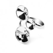 triple ring cabochon PureCrystal 1122 8/10/12mm 925 Silver x1|raw }}