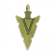 Arrowhead pendant 30mm Bronze tone x1